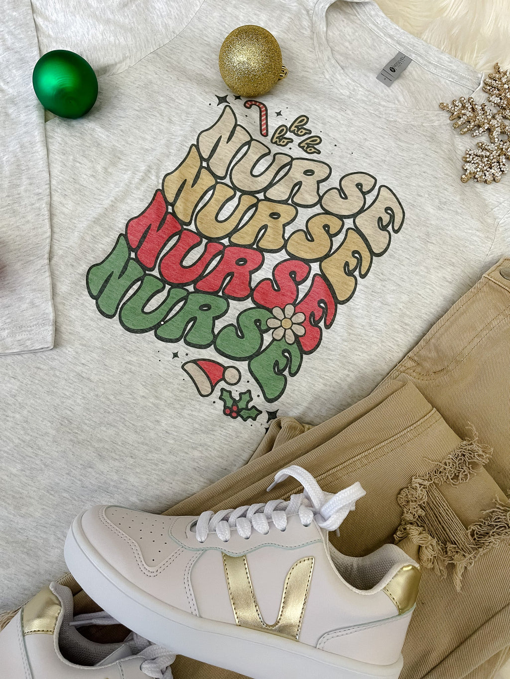 Nurse Christmas Long Sleeve Tee (S-2XL)