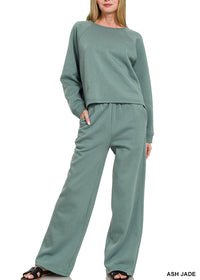 At Its Best Fleece Long Sleeve Two Piece Set