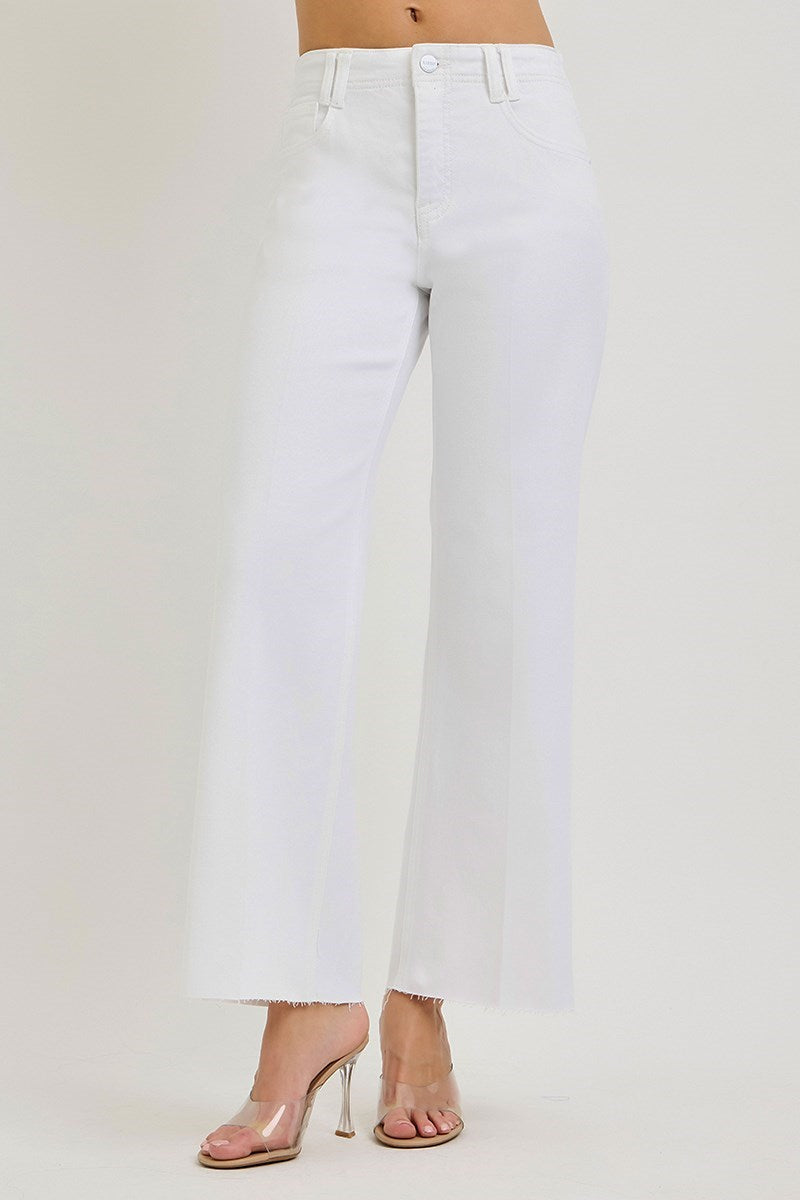 Long Weekend White High Rise Tummy Control - Risen Jean