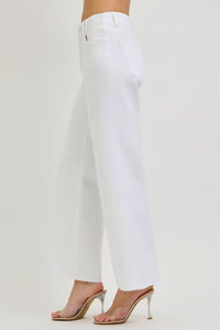 Long Weekend White High Rise Tummy Control - Risen Jean