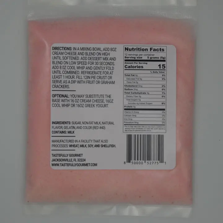 White Chocolate Raspberry No Bake Cheesecake Dessert Mix