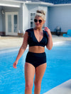 Seaside Retreat Bikini Swimsuit- BLACK (S-XL)