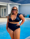 Seaside Retreat Bikini Swimsuit- BLACK (S-XL)