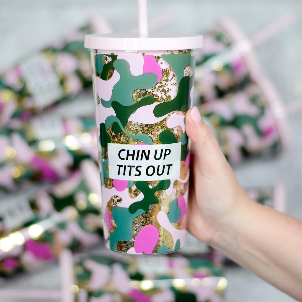 Chin Up Tits Out -Tumbler - The Sassy Owl Boutique