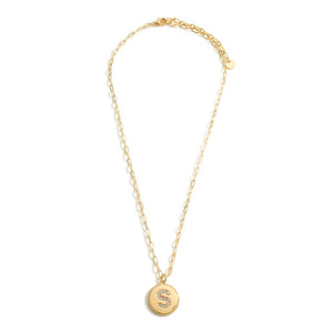 My Love Initial Circle Necklace - The Sassy Owl Boutique