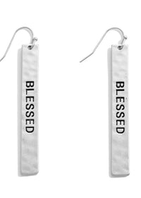 Blessed Bar Earrings - The Sassy Owl Boutique