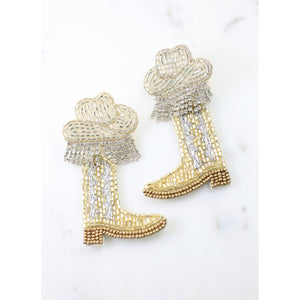 Dimensions: 3" long by 1.75" at widest point of boot-gold