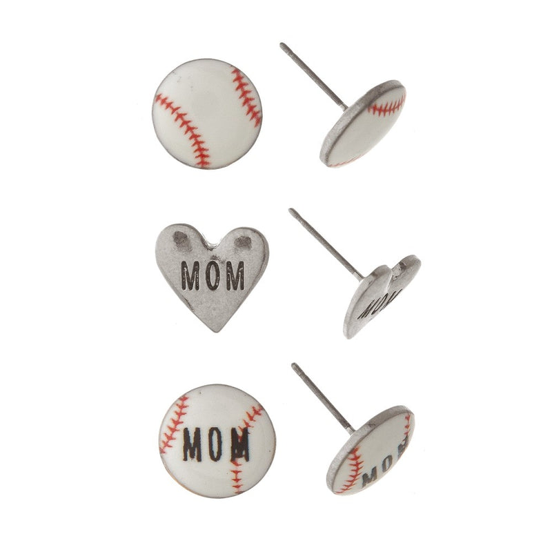 Baseball Mom Earring Set