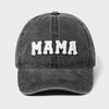 DESCRIPTION: Chenille "MAMA" Baseball Cap  - One Size Fits Most - Adjustable - 100% Cotton