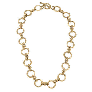 DESCRIPTION: Chain Link T-Bar Necklace  -Approximately 18.5" Length - Toggle Closure