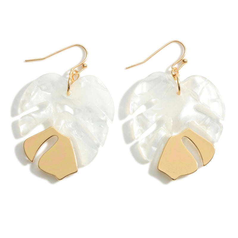 Clear Leaf Earrings - The Sassy Owl Boutique
