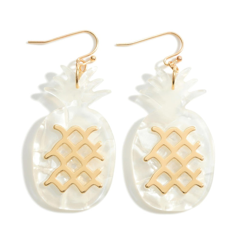 Clear Pineapple Earrings - The Sassy Owl Boutique