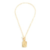 Gold Initial Chain Link Necklace