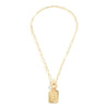 Gold Initial Chain Link Necklace