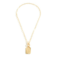 Gold Initial Chain Link Necklace