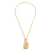 Gold Initial Chain Link Necklace