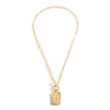 Gold Initial Chain Link Necklace