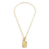 Gold Initial Chain Link Necklace