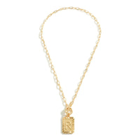 Gold Initial Chain Link Necklace