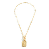 Gold Initial Chain Link Necklace