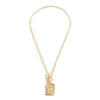 Gold Initial Chain Link Necklace