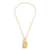 Gold Initial Chain Link Necklace