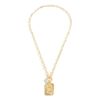 Gold Initial Chain Link Necklace