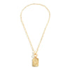 Gold Initial Chain Link Necklace