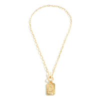 Gold Initial Chain Link Necklace