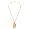 Gold Initial Chain Link Necklace