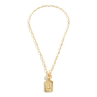 Gold Initial Chain Link Necklace