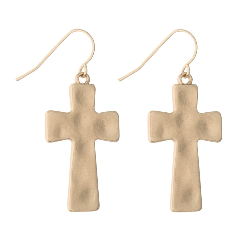Cross Drop Earrings - The Sassy Owl Boutique