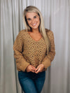 Sweater features a solid base color, long sleeves, V-neck line and runs true to size!-mustard