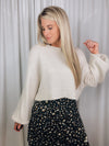 Sweater features a solid base color, round neck line, long sleeves and runs true to size!-beige