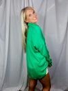 Top features solid base color, long sleeves, button down fit, thin material and runs true to size!-kelly green