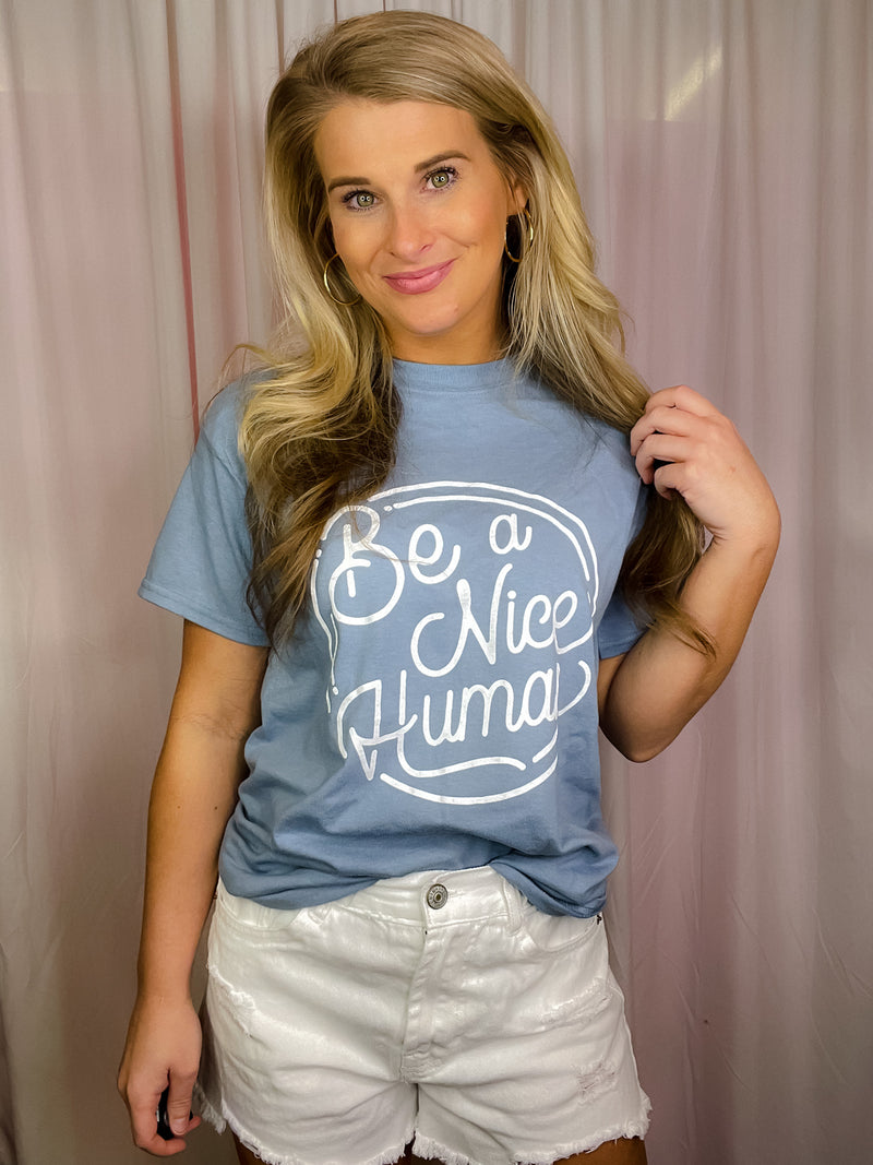 Be A Nice Human Graphic Tee (S-3XL)