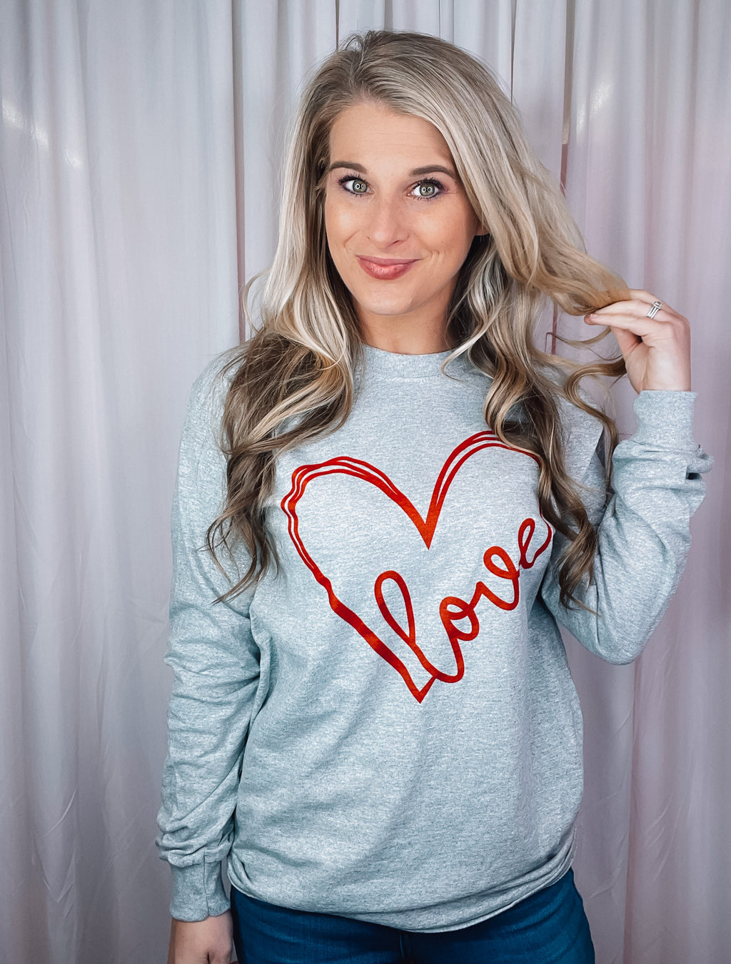 Heart Full of Love Long Sleeve Tee (S-XL)