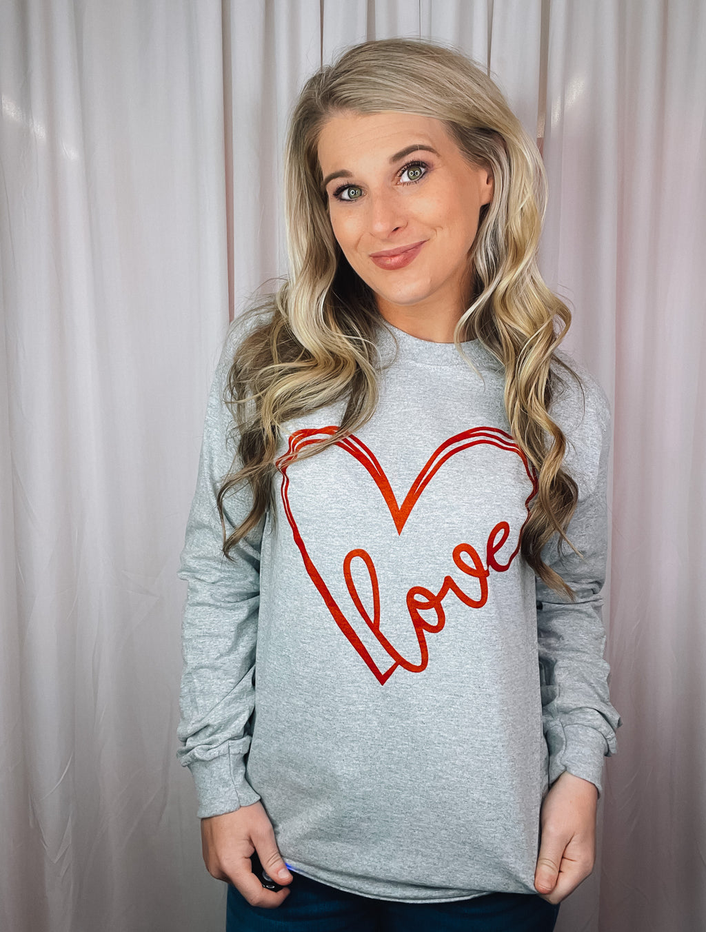 Heart Full of Love Long Sleeve Tee (S-XL)