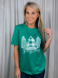 Graphic features a solid base colored tee, white ink design, short sleeves, unisex fit and run true to size! -green