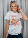 Graphic features an ash grey tee, short sleeves, groovy Christmas design and runs true to size! 