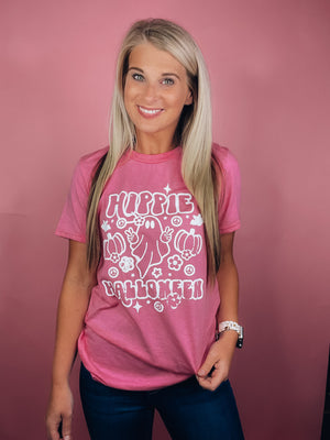 Graphic features a solid base colored tee, bubble white design, short sleeves, unisex fit and runs true to size! -pink