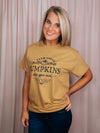 Graphic features a solid base color, black design, short sleeves, unisex short sleeves, and runs true to size!-mustard