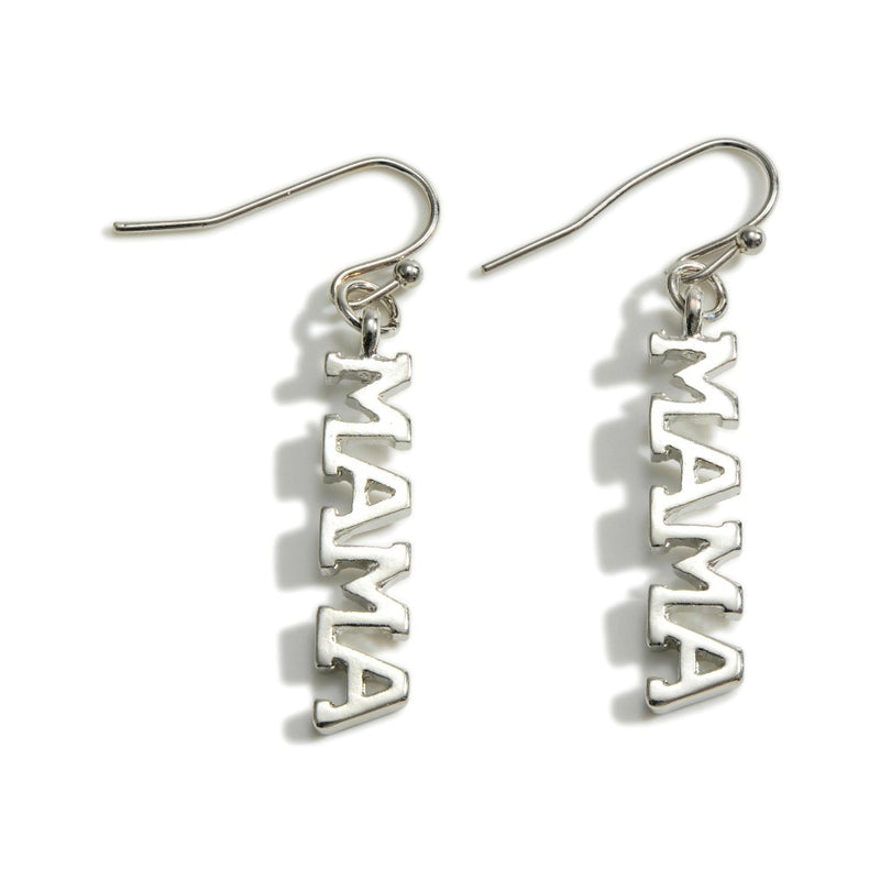 DESCRIPTION: 'Mama' Drop Earrings  - Approximately 1.25" Length