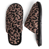 DESCRIPTION: Comfy Luxe Animal Print Slide On Slippers  - 100% Polyester - Rubber Sole  -S/M- Size: 6-8  -M/L- Size 8-10  -COFFEE