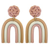 Neutral Rainbow Clay Earrings