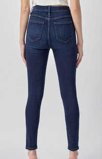 Our signature skinny jeans reengineered for those with an hourglass shape. The result? A narrower waist with a contoured band, a longer rise ( for a rounder booty), and a little extra room at the hips and thighs. Additionally equipped with five pockets, belt loops and a zip fly closure.      Import  Inseam: 28” Rise: 11”  Fabric Content: 57.1% Cotton 35.4% Modal 6.4% Polyester 1.1% Lycra