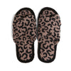 DESCRIPTION: Comfy Luxe Animal Print Criss Cross Slide On Slippers  S/M (women’s size 6-8)  M/L (Women's Size: 8-10)    - 100% Poly Microfiber - Rubber Sole