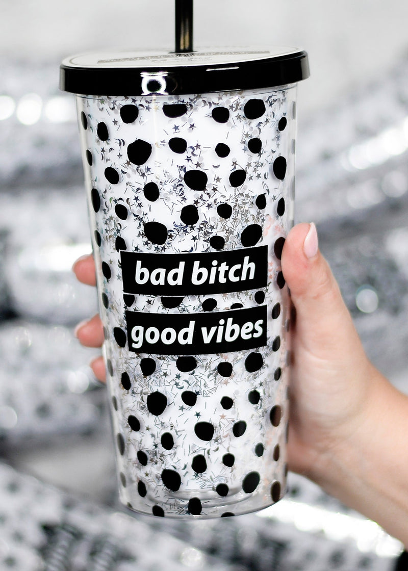 Bad Bitch Good Vibes-Tumbler - The Sassy Owl Boutique