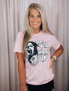 Graphic features a solid base color, black & white scream design, short sleeves, unisex fit and runs true to size! -pink