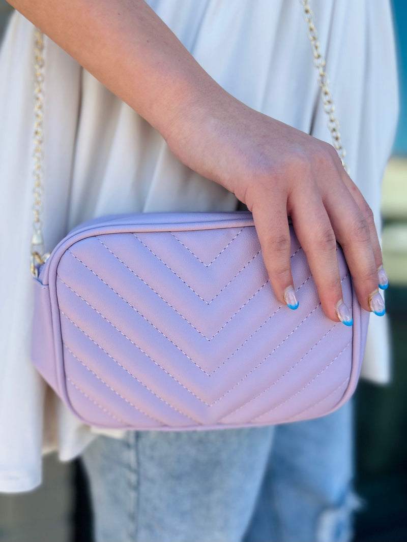 Iconic Sophistication Cross Body Handbag- Lavender